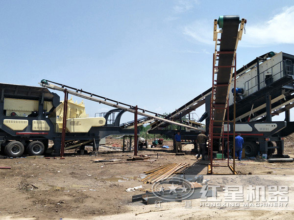 移動小型制沙機生產現場 移動小型制沙機生產現場