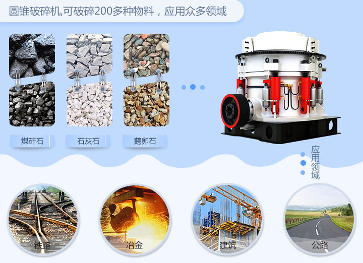 高能型液壓圓錐破碎機(jī)適用物料 高能型液壓圓錐破碎機(jī)適用物料