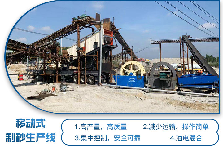移動(dòng)石子破碎機(jī)與制砂機(jī)組合成移動(dòng)制砂生產(chǎn)線 移動(dòng)石子破碎機(jī)與制砂機(jī)組合成移動(dòng)制砂生產(chǎn)線