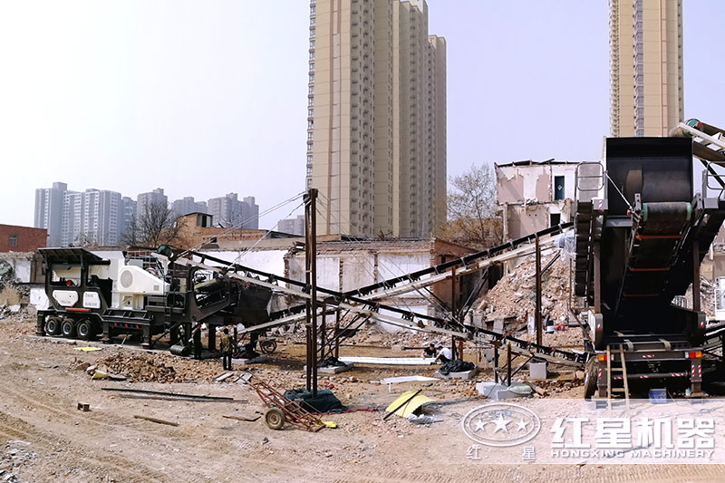 大型建筑垃圾粉碎篩分站客戶現場實景 大型建筑垃圾粉碎篩分站客戶現場實景