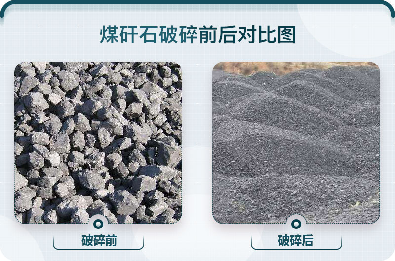 煤矸石破碎前后對比 煤矸石破碎前后對比