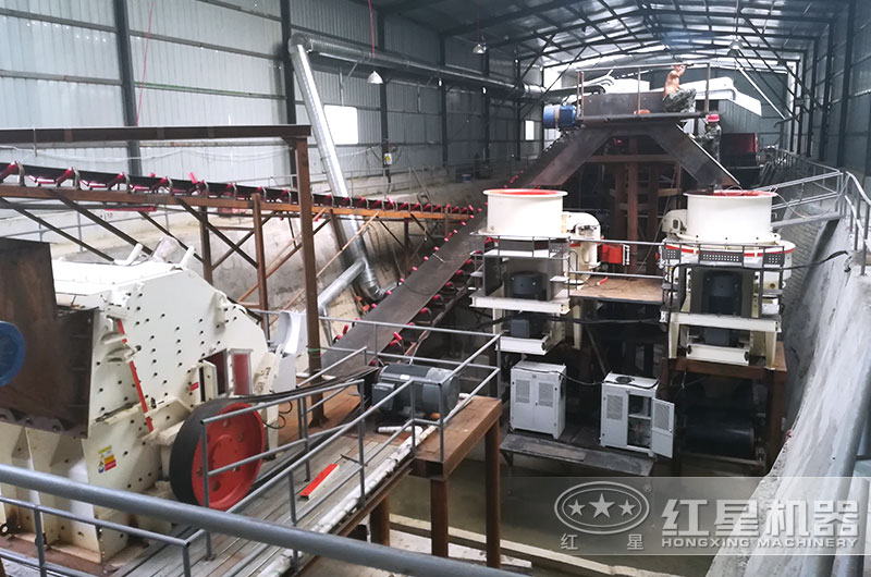 山東客戶時產500噸石灰石制砂生產線 山東客戶時產500噸石灰石制砂生產線